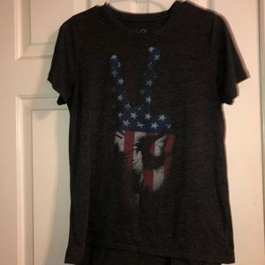 American flag peace sign T-shirt